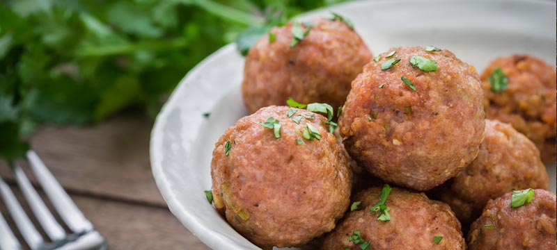 Albóndigas de pollo con sepia