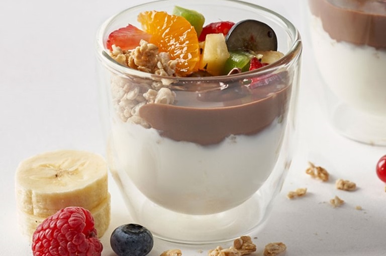 Yogur con Nocilla y granola